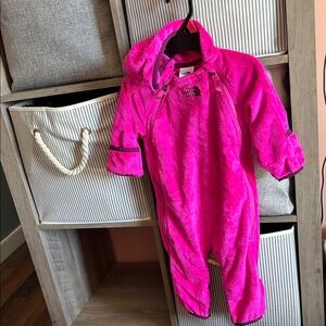 The North Face Fuchsia Hooded Infant Suit